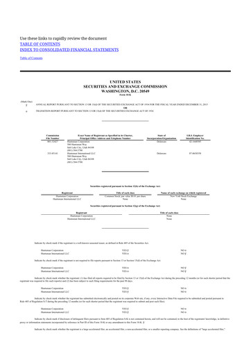 Thumbnail Huntsman Corporation
 10-K Annual Report 2015