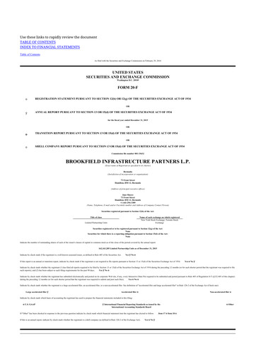 Vorschaubild Brookfield Infrastructure Partners
 20-F Jahresbericht 