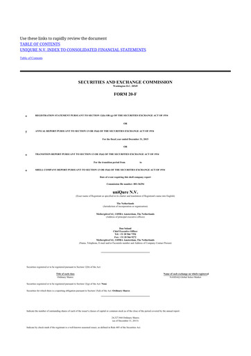 Thumbnail uniQure 20-F Annual Report 