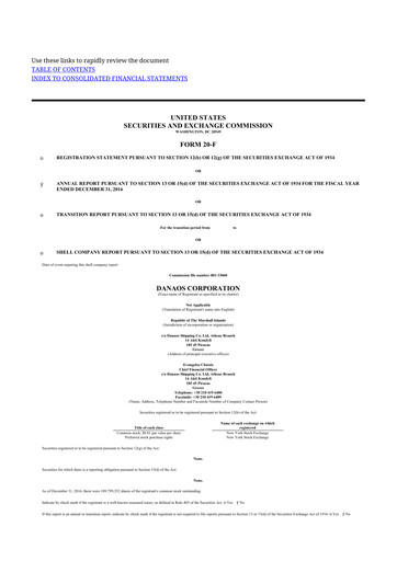 Thumbnail Danaos 20-F Annual Report 2016