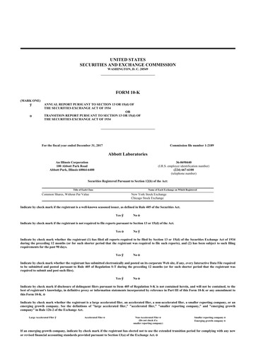 Thumbnail Abbott Laboratories 10-K Annual Report 2017