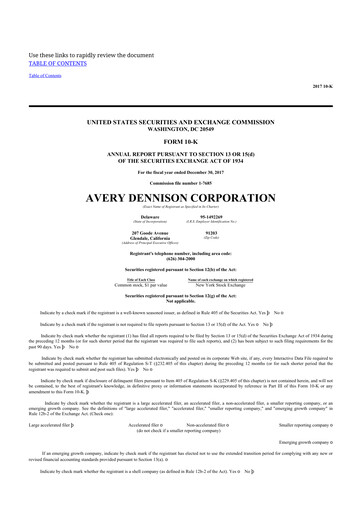 Thumbnail Avery Dennison
 10-K Annual Report 2017