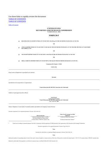 Thumbnail VEON 20-F Annual Report 2017