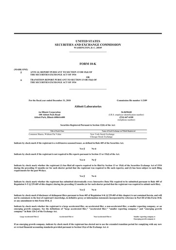 Thumbnail Abbott Laboratories 10-K Annual Report 2018