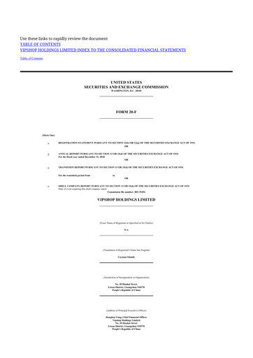 Thumbnail Vipshop
 20-F Annual Report 2018