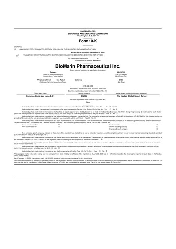 Thumbnail BioMarin Pharmaceutical 10-K Annual Report 2025