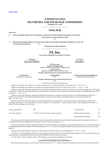 Thumbnail F5 10-K Annual Report 2022
