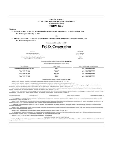 Thumbnail FedEx 10-K Annual Report 2025