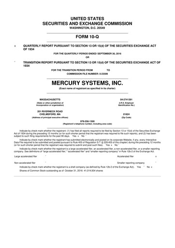 Thumbnail Mercury Systems 10-Q Quarterly Report FY2017 
