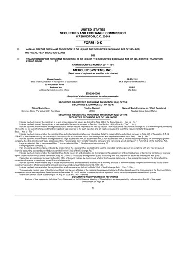 Thumbnail Mercury Systems 10-K Annual Report 2026