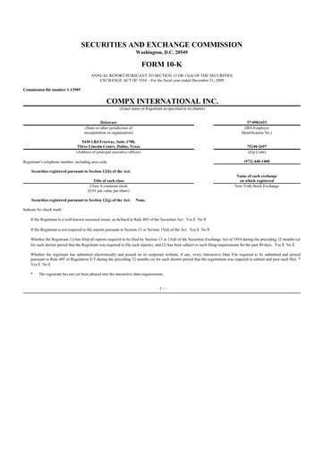 Thumbnail CompX International 10-K Annual Report 