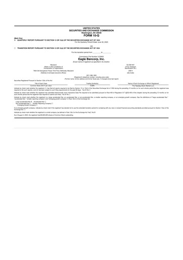 Thumbnail Eagle Bancorp 10-Q Quarterly Report FY2023 