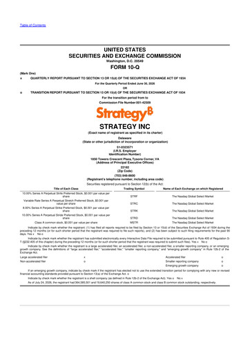 Thumbnail Strategy 
 (MicroStrategy) 10-Q Quarterly Report FY2026 