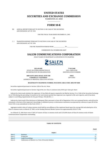 Thumbnail Salem Media Group
 10-K Annual Report 