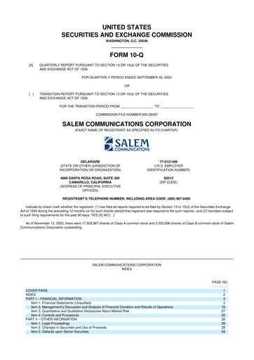 Thumbnail Salem Media Group
 10-Q Quarterly Report FY 
