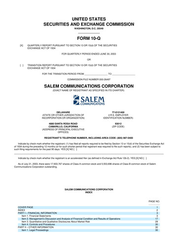 Thumbnail Salem Media Group
 10-Q Quarterly Report FY 