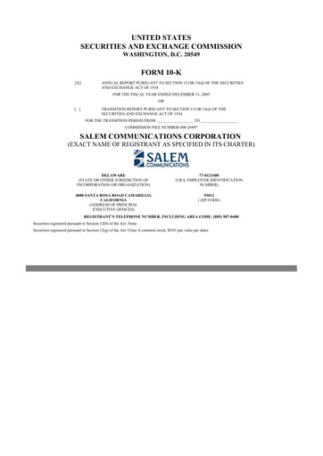 Thumbnail Salem Media Group
 10-K Annual Report 