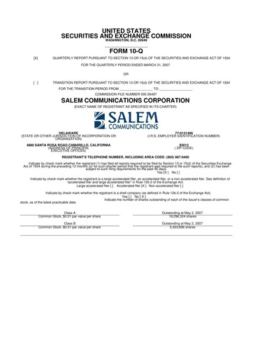 Thumbnail Salem Media Group
 10-Q Quarterly Report FY 