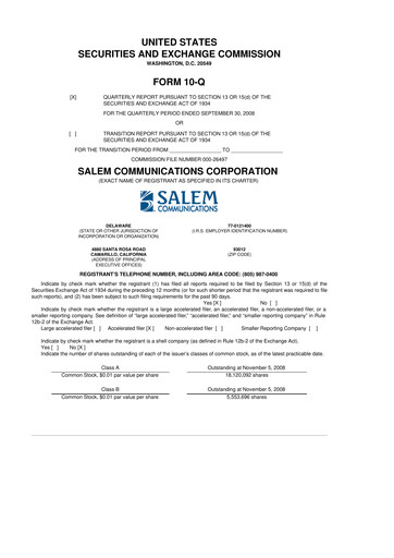 Thumbnail Salem Media Group
 10-Q Quarterly Report FY 