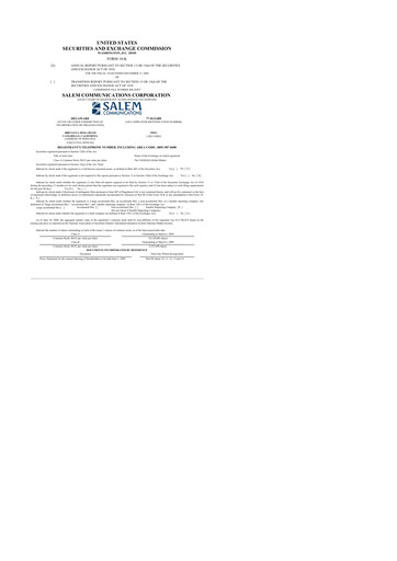 Thumbnail Salem Media Group
 10-K Annual Report 