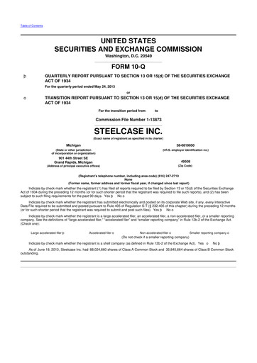 Thumbnail Steelcase 10-Q Quarterly Report FY2014 