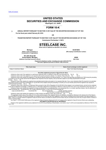 Thumbnail Steelcase 10-K Annual Report 2016