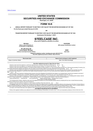 Thumbnail Steelcase 10-K Annual Report 2018