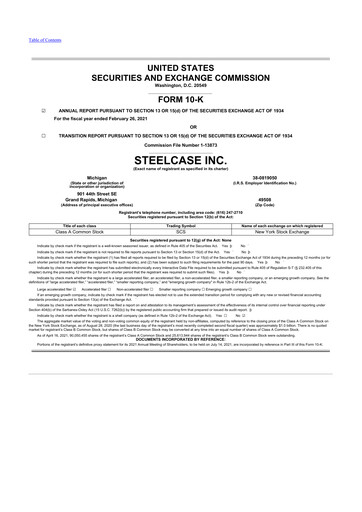 Thumbnail Steelcase 10-K Annual Report 2021