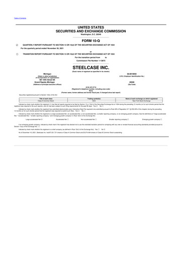 Thumbnail Steelcase 10-Q Quarterly Report FY2022 