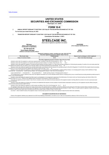 Thumbnail Steelcase 10-K Annual Report 2023