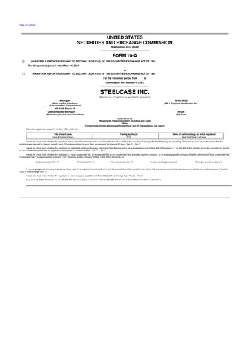 Thumbnail Steelcase 10-Q Quarterly Report FY2025 