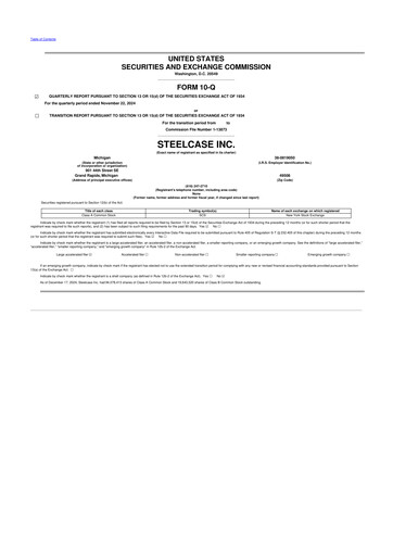 Thumbnail Steelcase 10-Q Quarterly Report FY2025 