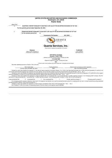 Thumbnail Quanta Services
 10-Q Quarterly Report FY2023 