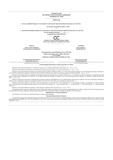 Thumbnail Crown Castle 10-K Annual Report 2016