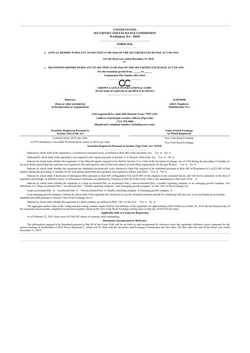 Thumbnail Crown Castle 10-K Annual Report 2018