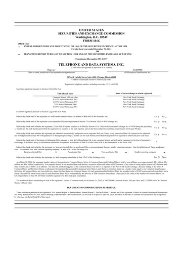 Thumbnail Telephone and Data Systems
 10-K Annual Report 2014