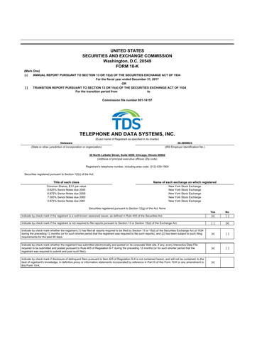 Thumbnail Telephone and Data Systems
 10-K Annual Report 2017