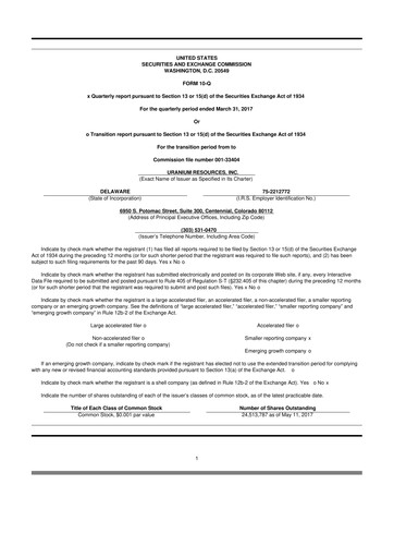 Vorschaubild Westwater Resources
 10-Q Quartalsbericht 2017 