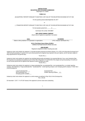 Thumbnail Idaho Strategic Resources 10-Q Quarterly Report FY2017 