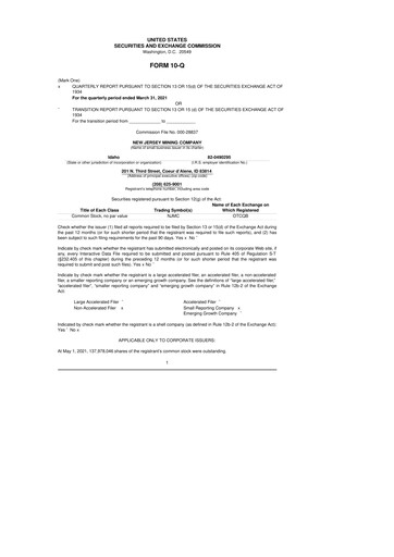 Thumbnail Idaho Strategic Resources 10-Q Quarterly Report FY2021 