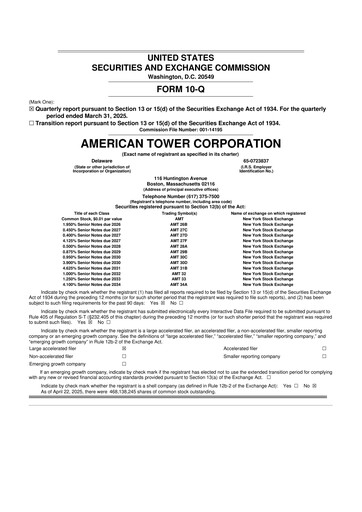 Thumbnail American Tower 10-Q Quarterly Report FY2025 