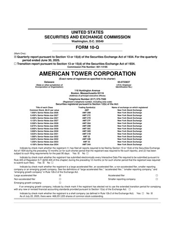 Thumbnail American Tower 10-Q Quarterly Report FY2025 