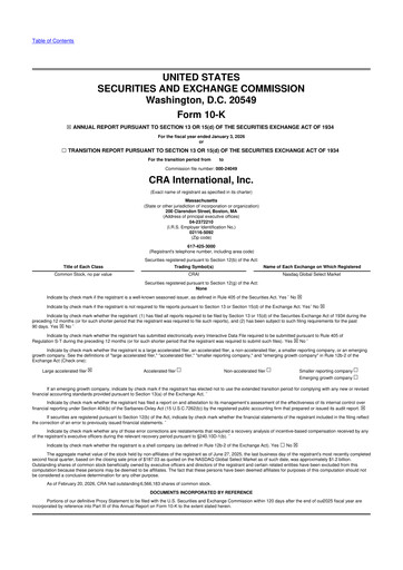 Thumbnail CRA International
 10-K Annual Report 2025