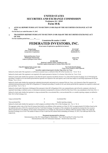 Thumbnail Federated Hermes
 10-K Annual Report 2012