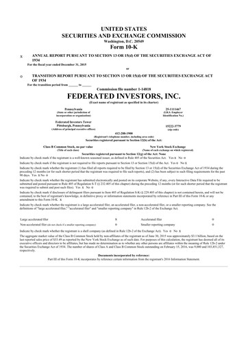 Thumbnail Federated Hermes
 10-K Annual Report 2015