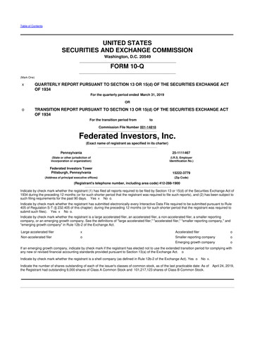Thumbnail Federated Hermes
 10-Q Quarterly Report FY2019 