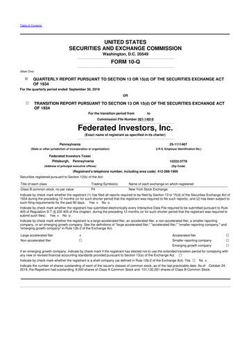 Thumbnail Federated Hermes
 10-Q Quarterly Report FY2019 