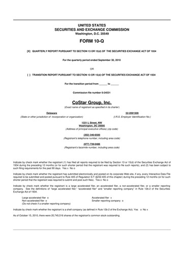 Thumbnail CoStar Group 10-Q Quarterly Report FY 