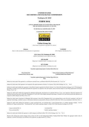 Thumbnail CoStar Group 10-K Annual Report 2013