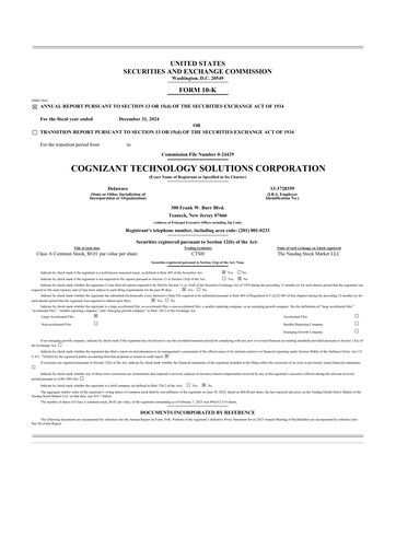 Thumbnail Cognizant Technology Solutions  10-K Annual Report 2024